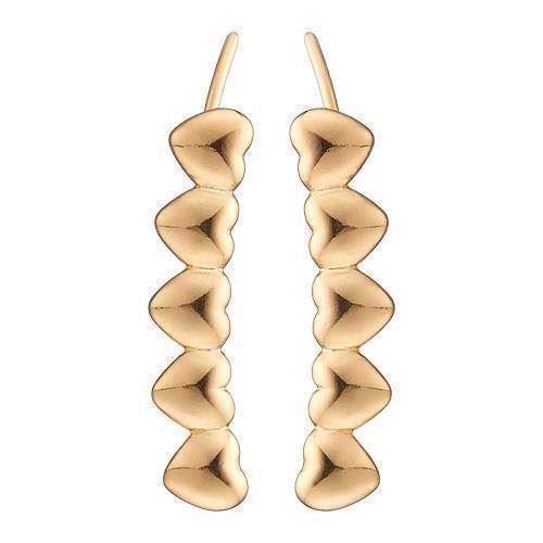 Image of Christina Collect Forgyldt sterling sølv Long Hearts Smukke ørehængere, findes også i sølv, model 672-G01